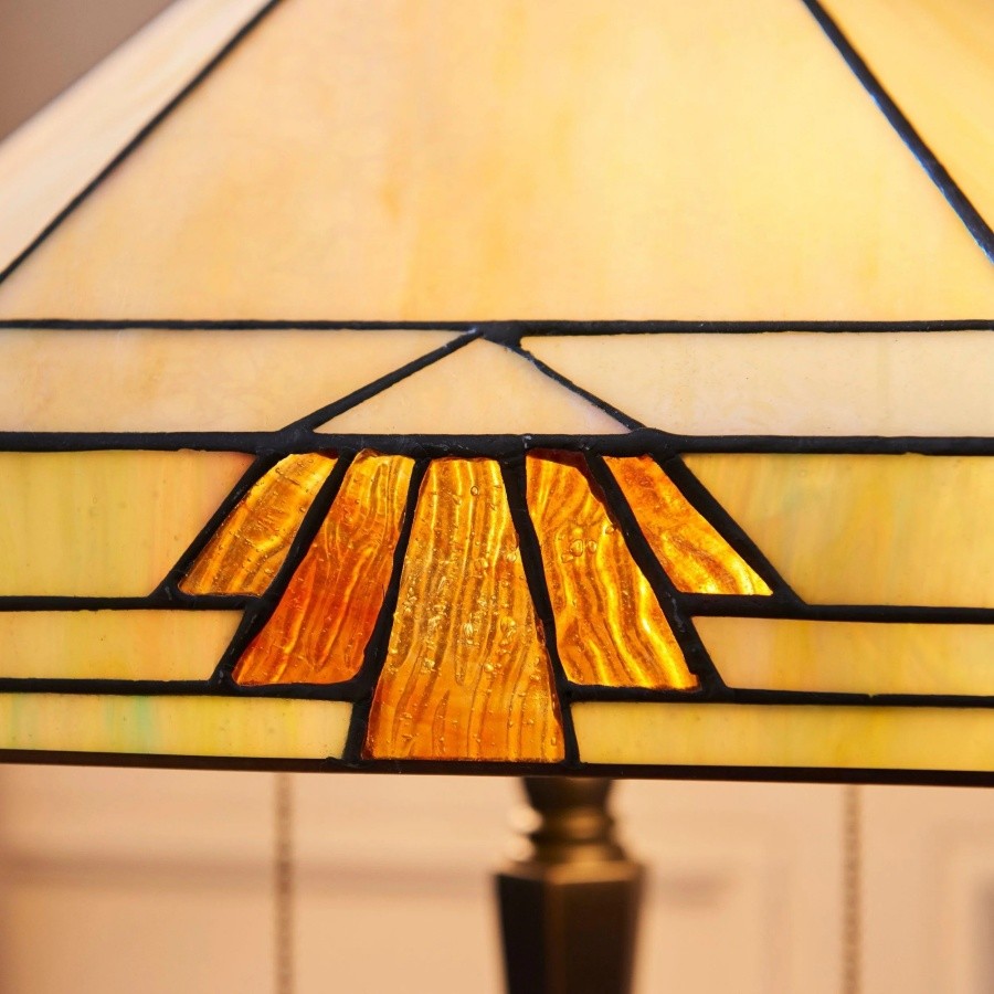 TF Nevada Geometrische Tafellamp met Glas-in-lood - Tafellamp voor Woonkamers en Slaapkamers HL2131