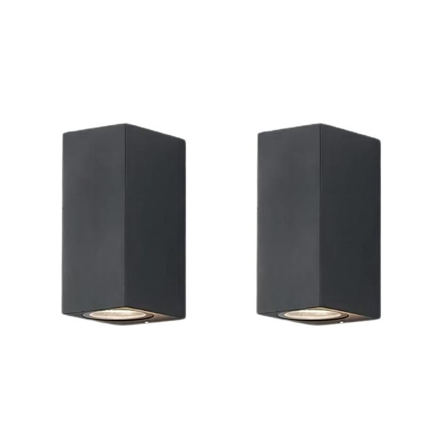 Moderne vierkante zwarte lange kubus wandlamp HL199