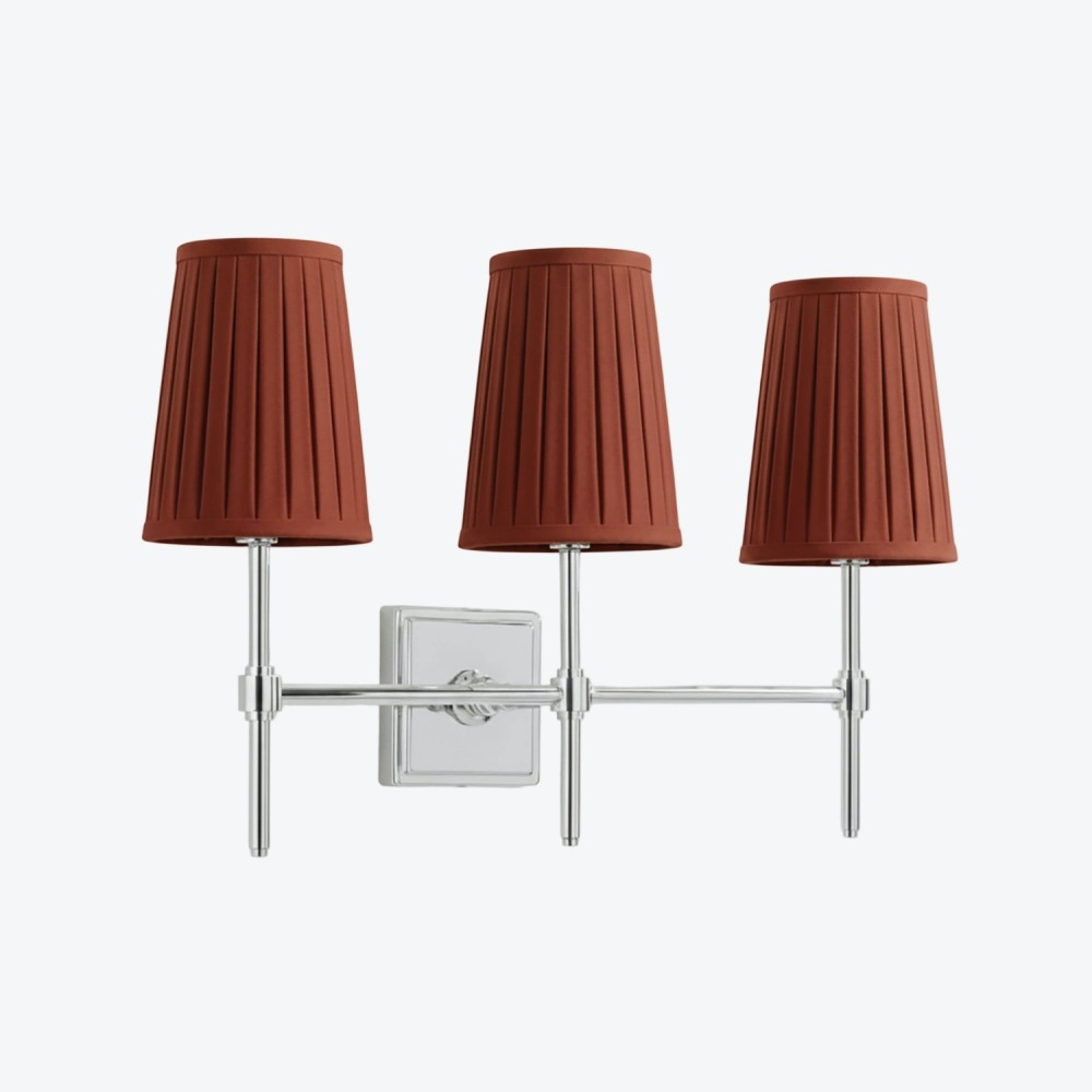 Derlina Witte Linnen Wandlamp – Retro Metalen Verlichtingsarmatuur met Meerdere Hoofden HL1433
