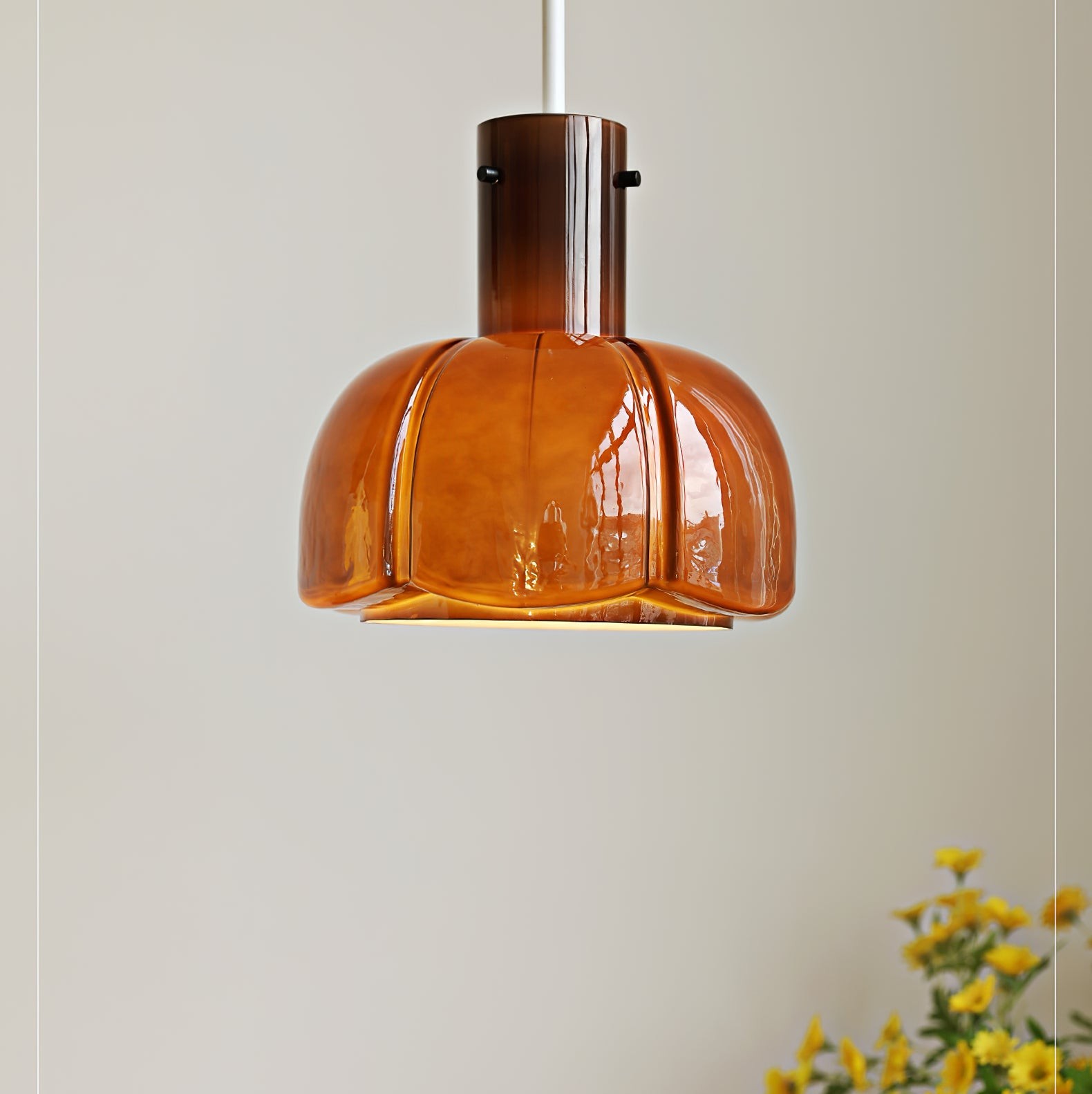 Franse pastorale stijl bloemblaadje glazen hanglamp HL637
