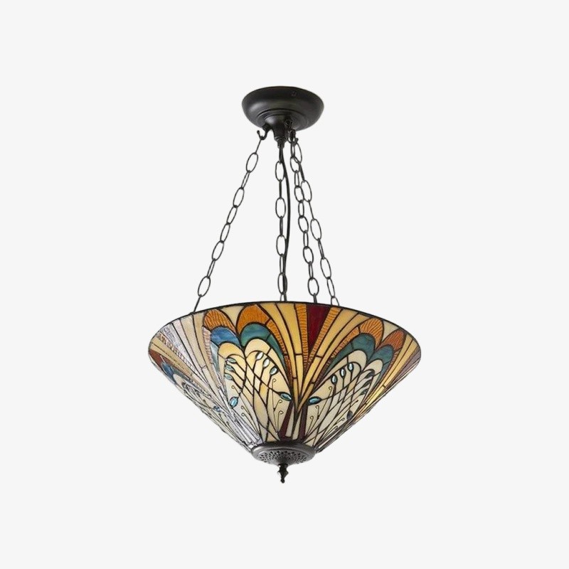 TF Hector Plafondlamp - Handgemaakt glas-in-lood design, half-inbouw of hanglamp voor thuis HL2217
