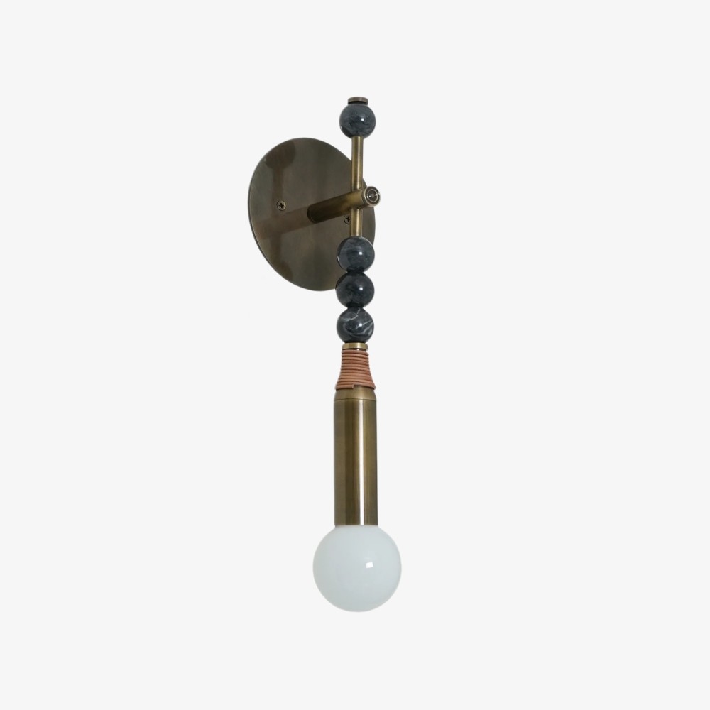Dotmelle Moderne Wandlamp - Artistieke wandlamp van marmer en messing voor slaapkamer of hal HL2540
