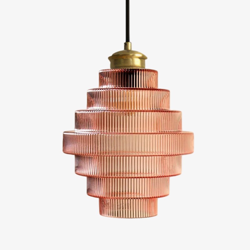 Moderne Creatieve Hanglamp van Geplooid Glas - Flesvormige Hanglamp voor de Eetkamer HL615