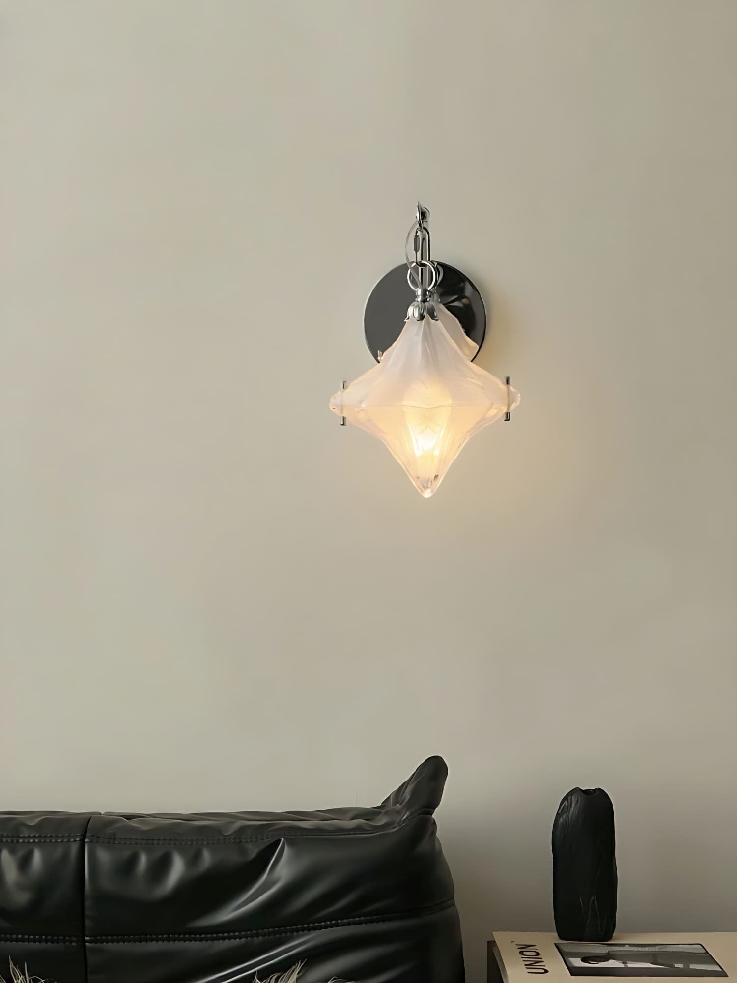 Art Deco Star Wandlamp - Matglazen Lamp voor Hal - Astris Selene HL1797