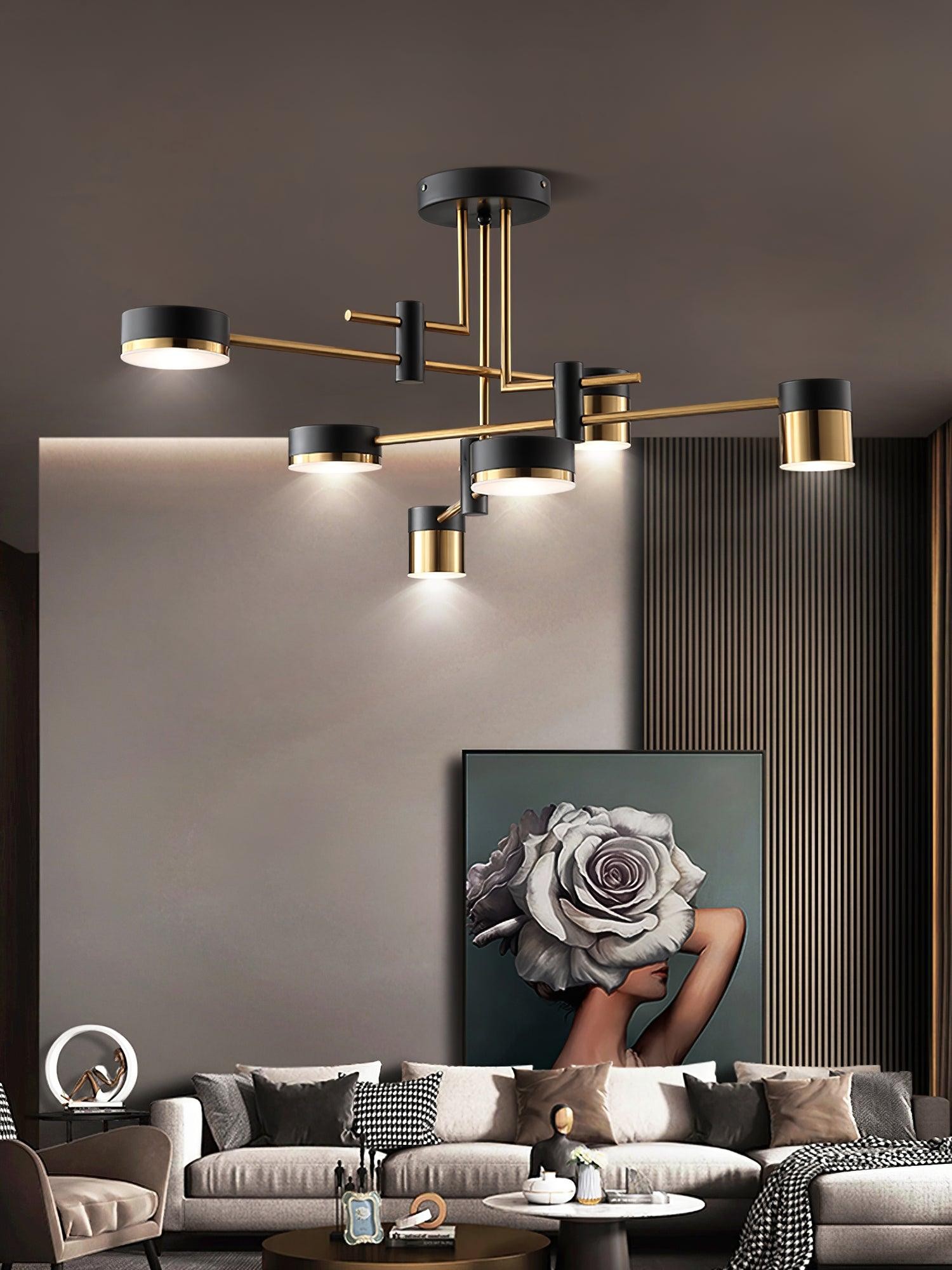 Luxe Spider Sputnik Design Metalen Schijf Plafondlamp HL1090