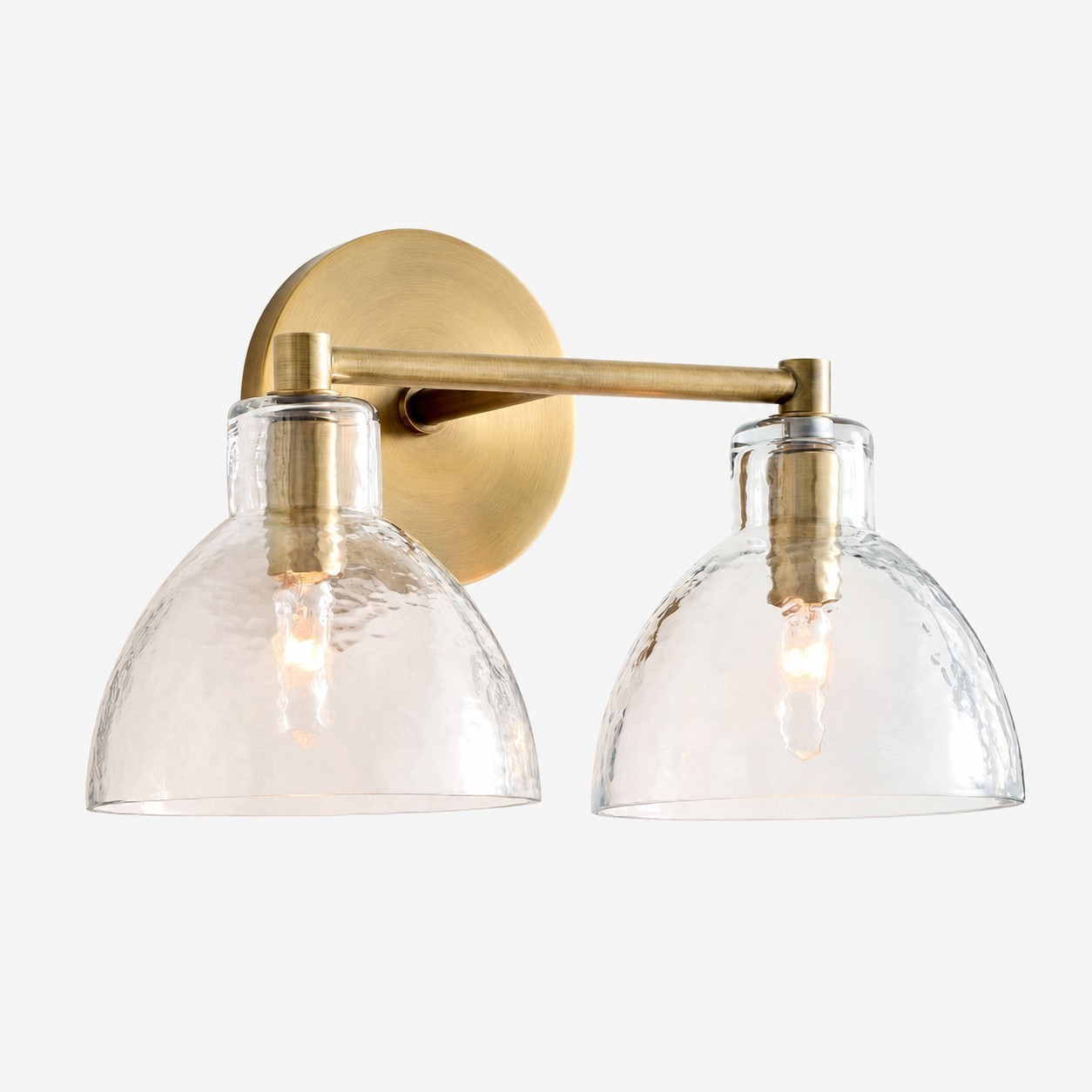 Glavira Gerecycled Glas Dubbele Wandlamp - Binnen Wandverlichting van Messing HL1558