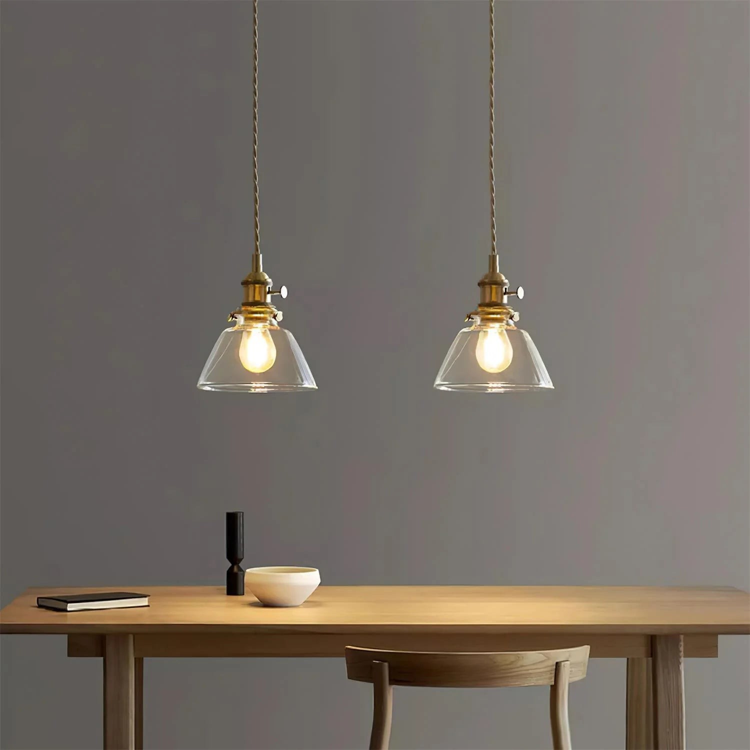 Jasmine Vintage messing glazen hanglamp HL3503