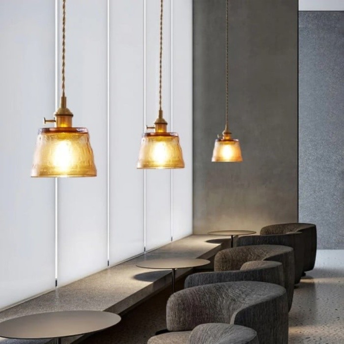 Nordic Cup Messing Glazen Hanglamp HL262