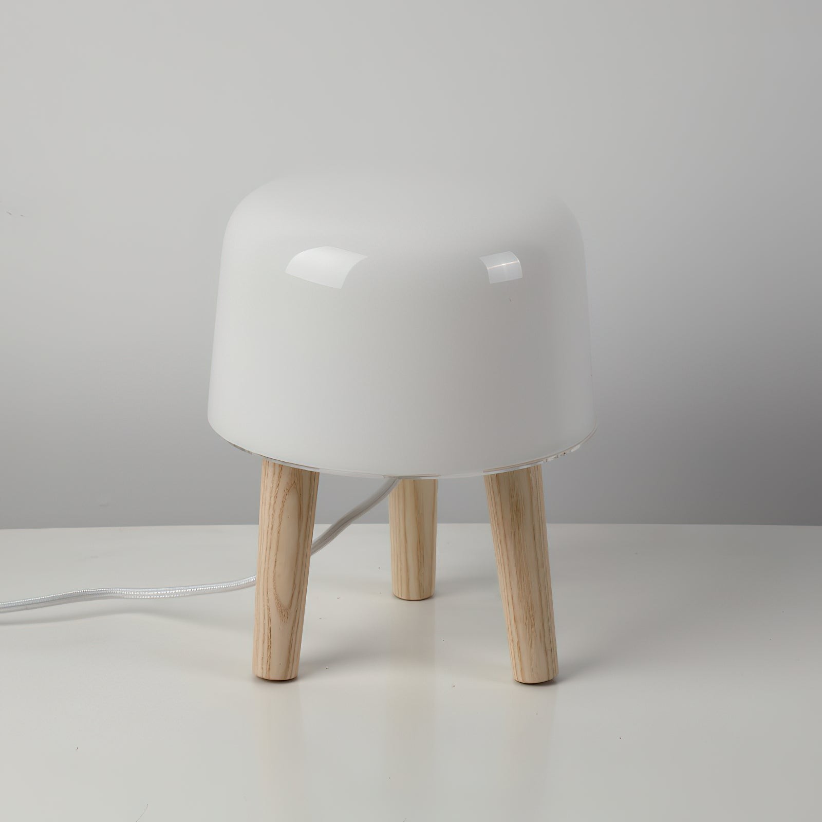 Nordic Wood Decoratieve Glazen Tafellamp Voor Slaapkamer HL709