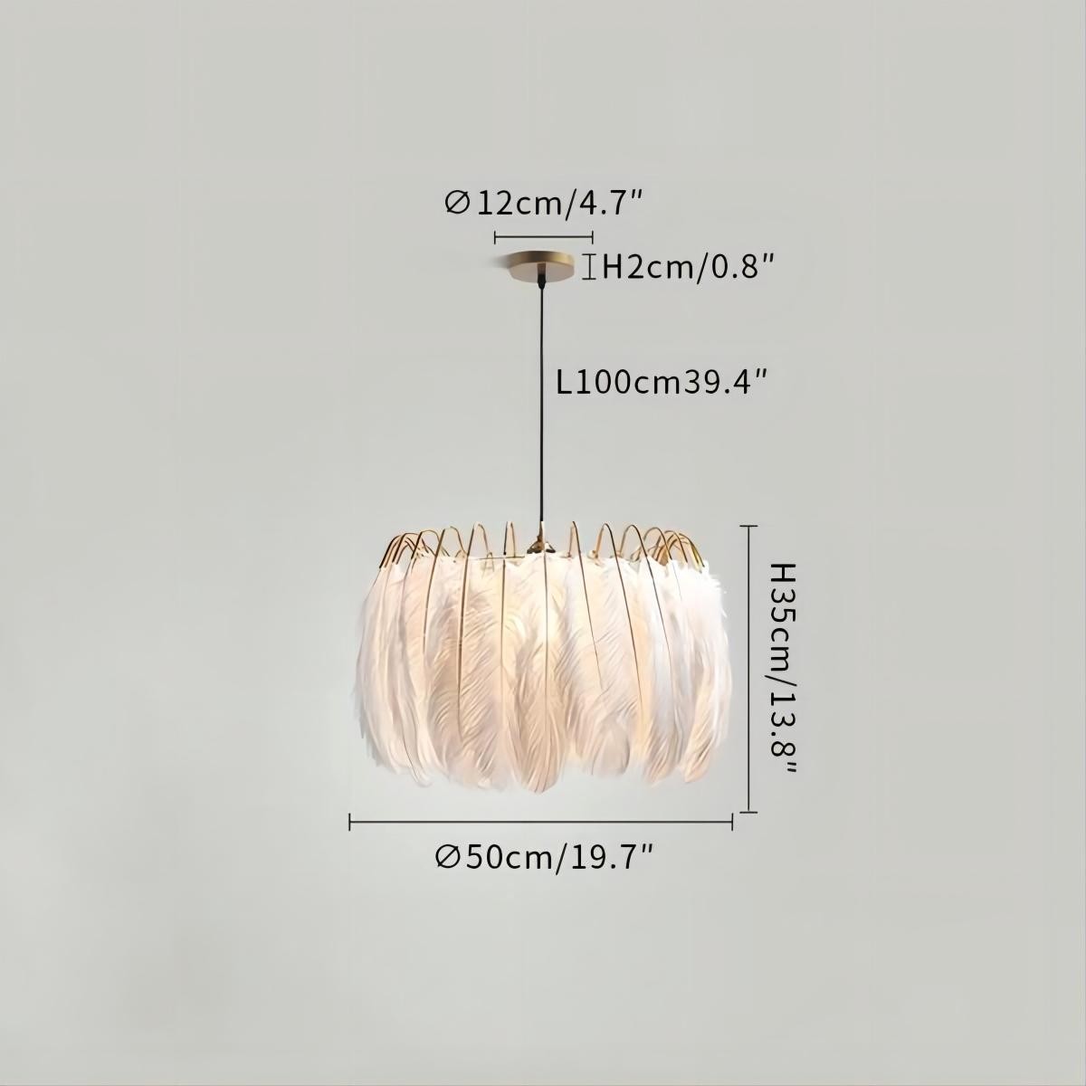 Feather hanglamp