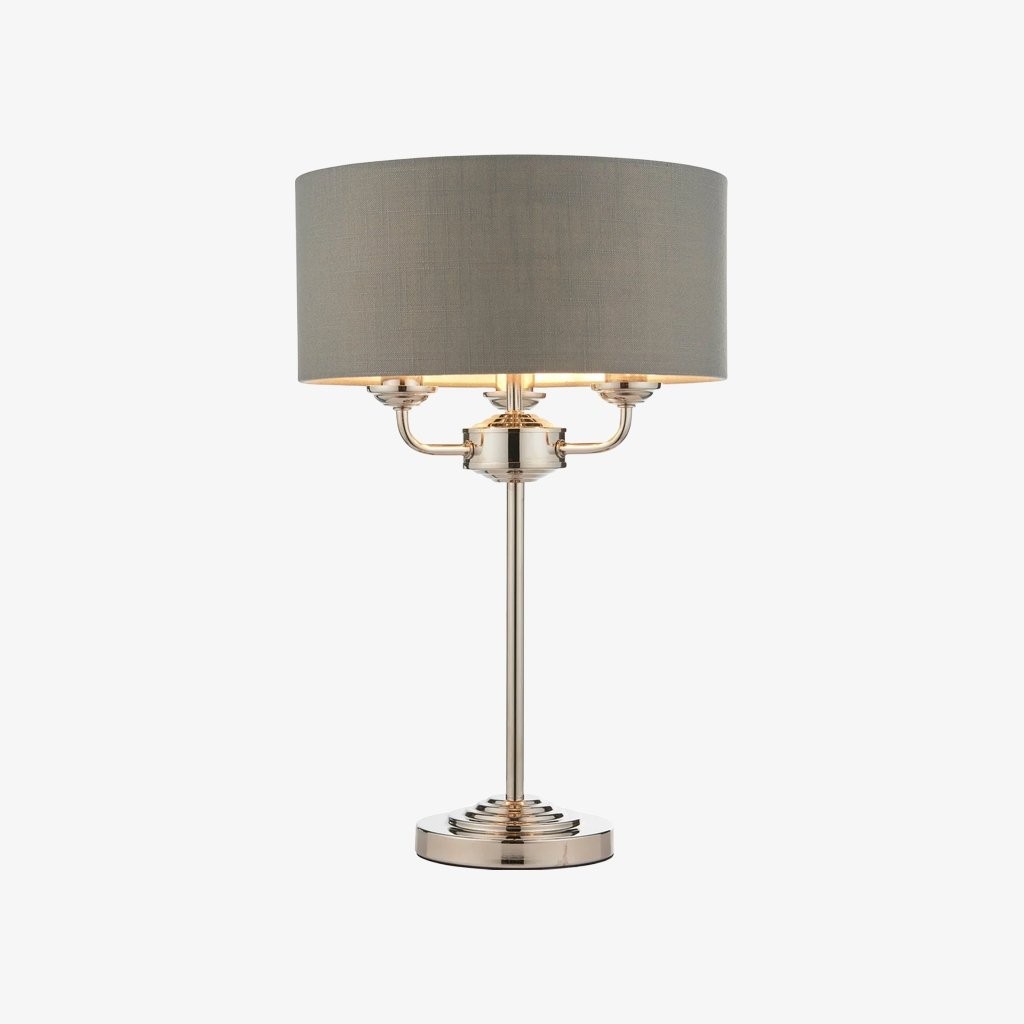 Tela 1-lichts en 3-lichts tafellamp - Modern linnen en metaal voor naast het bed of in de woonkamer HL2043