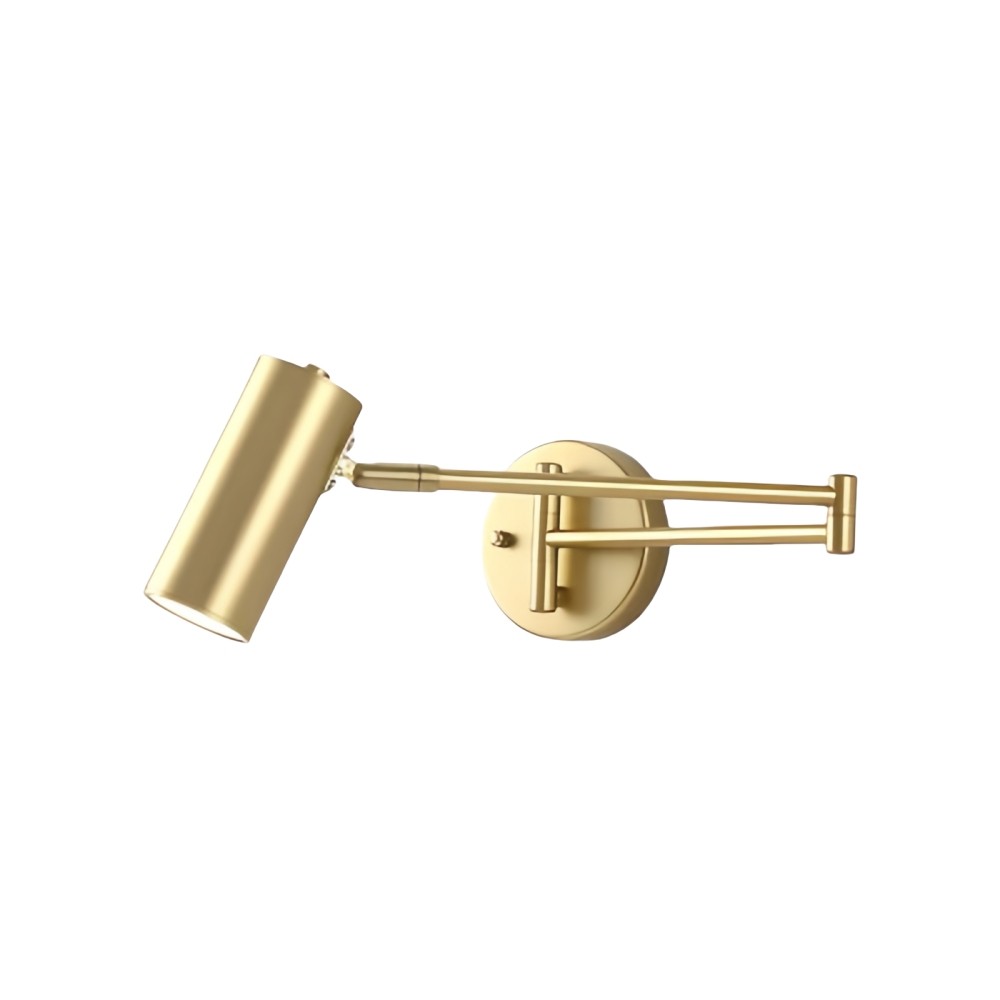 Moderne metalen cilindervormige wandlamp met zwenkarm HL1076
