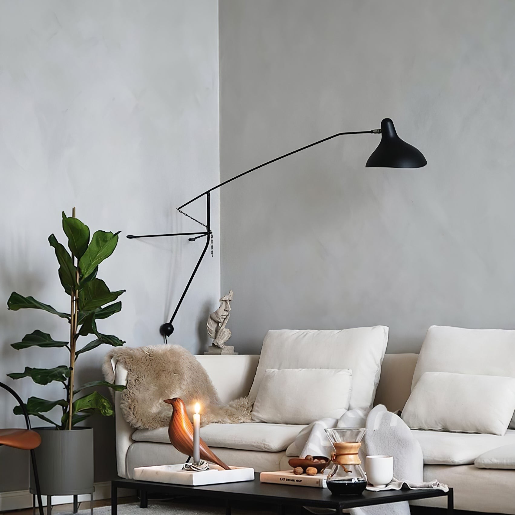 Moderne eendenbek-design Mantis Arm Wandlamp HL1112