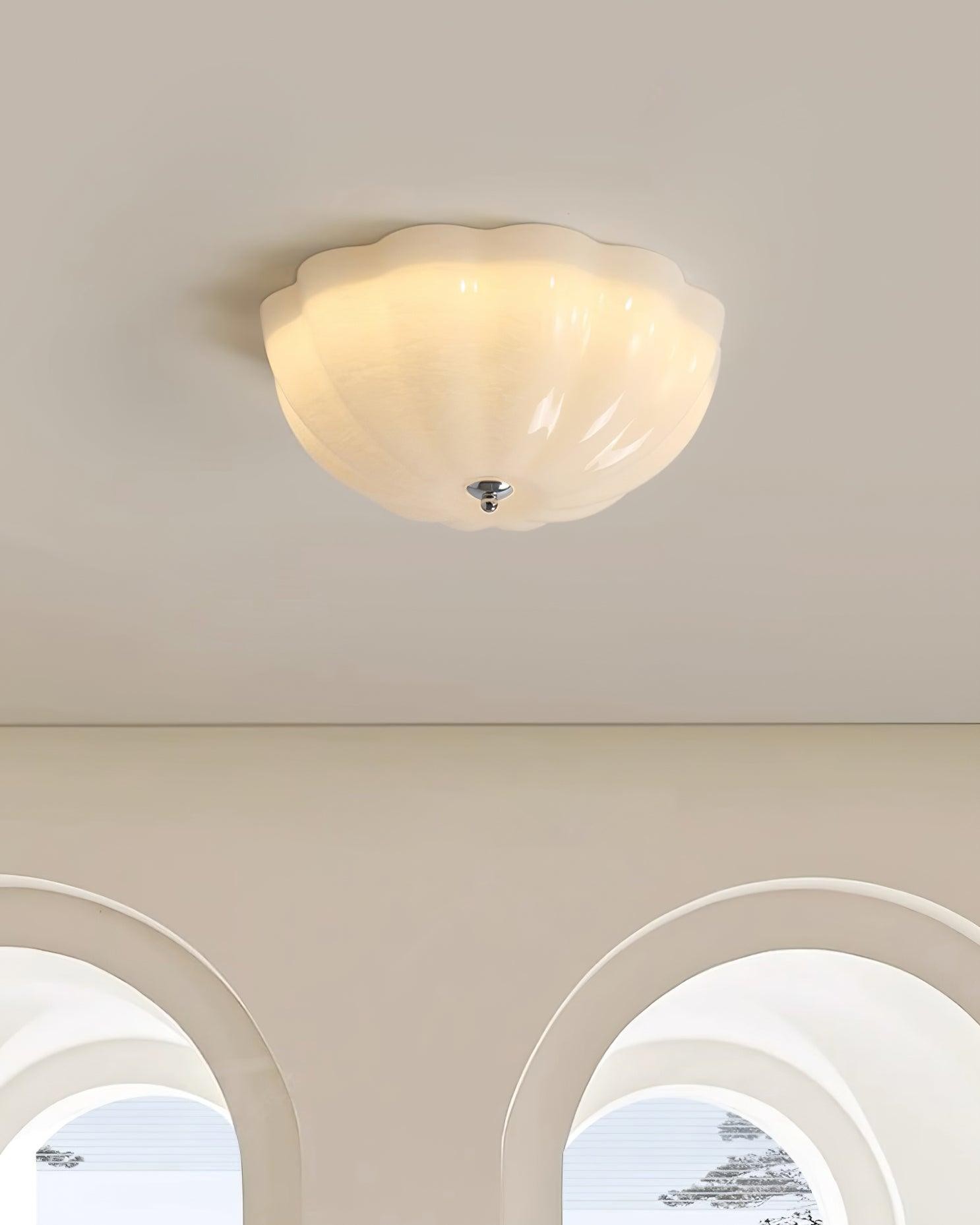 Geleivormige glazen plafondlamp HL556