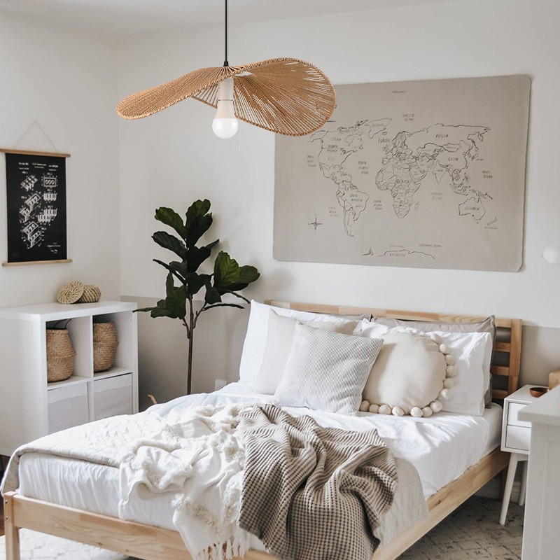 Rustieke Wabi Sabi Strohoed Hanglamp HL206