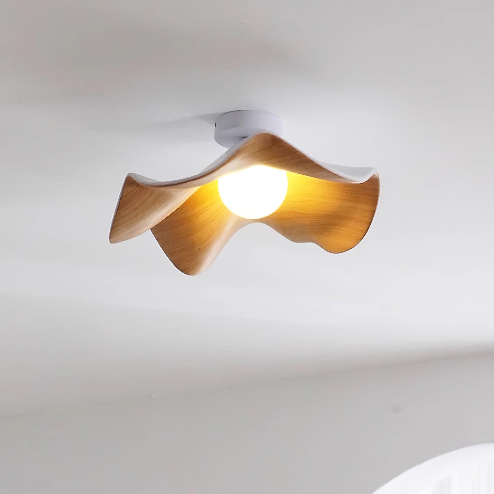 Nieuwe moderne eenvoudige plafondlamp met walnootnerf HL510