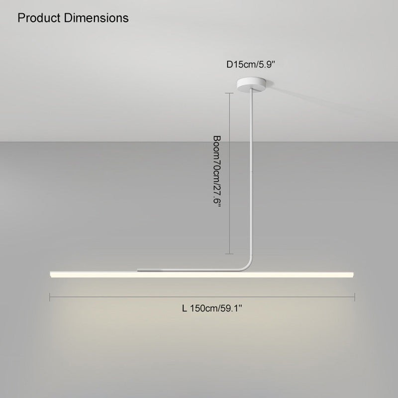 Moderne eenvoudige asymmetrische lineaire hanglamp HL705