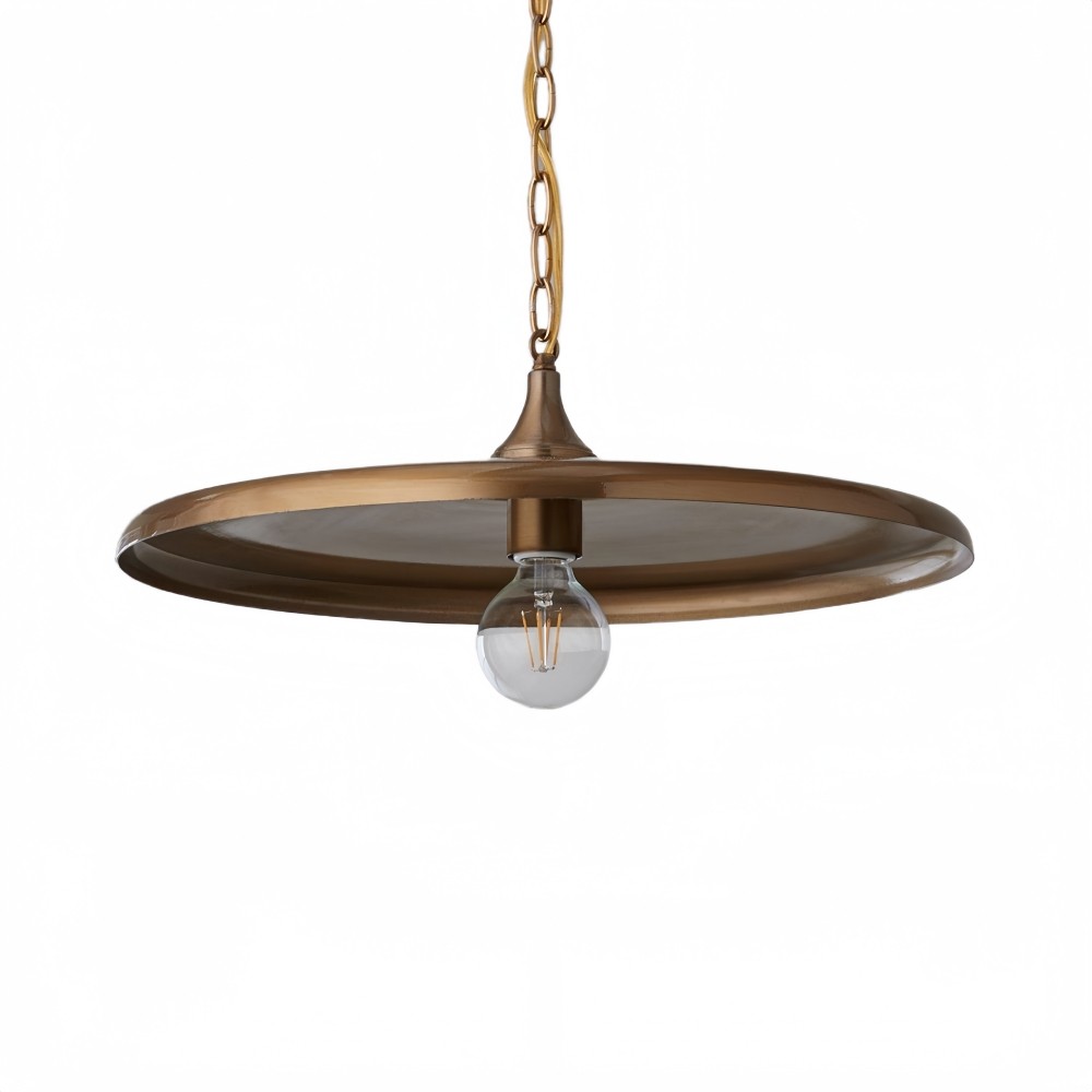 Gouden metalen schijfvormige hanglamp - moderne bolvormige lamp voor de keuken HL1324