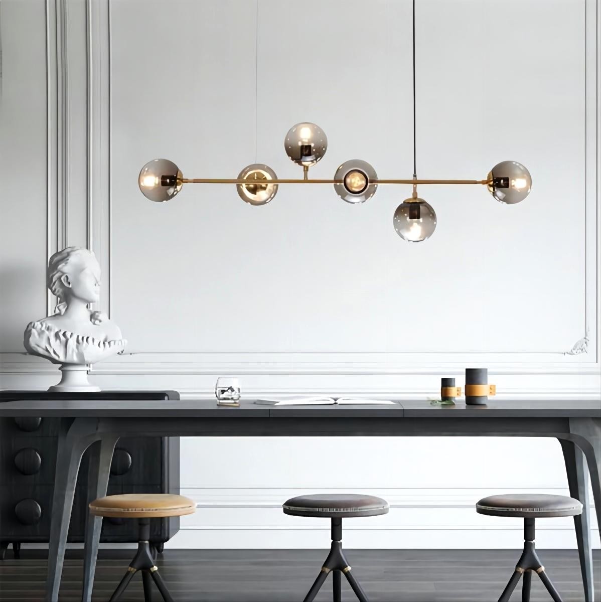 Orb moderne glazen bol hanglamp voor woonkamer
