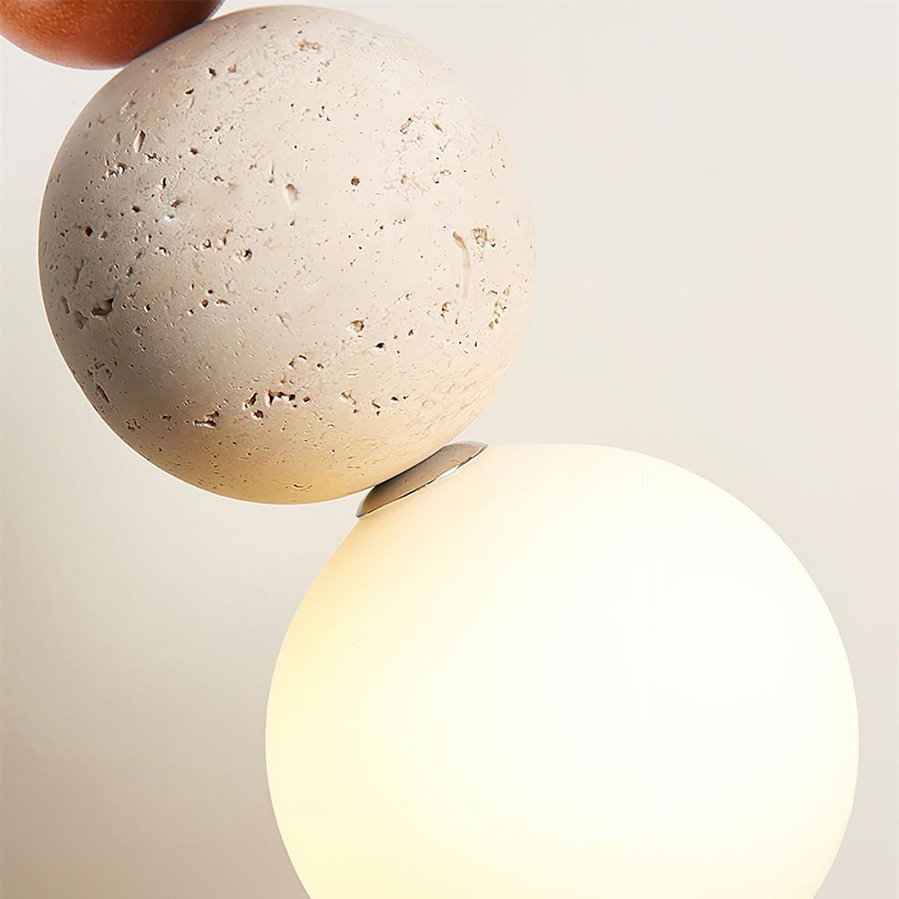 Elegante Glow Cream Stone hanglamp voor naast het bed HL3462
