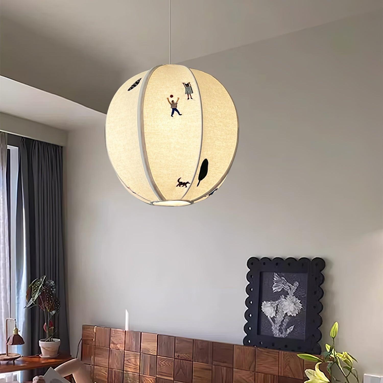Park geborduurde textiel hanglamp HL634
