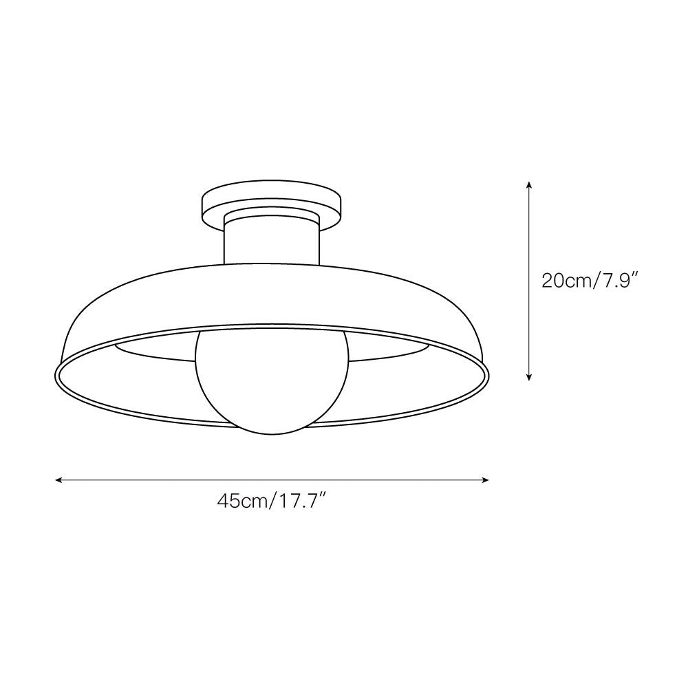 Cadence Semi Flush Plafondlamp HL3175