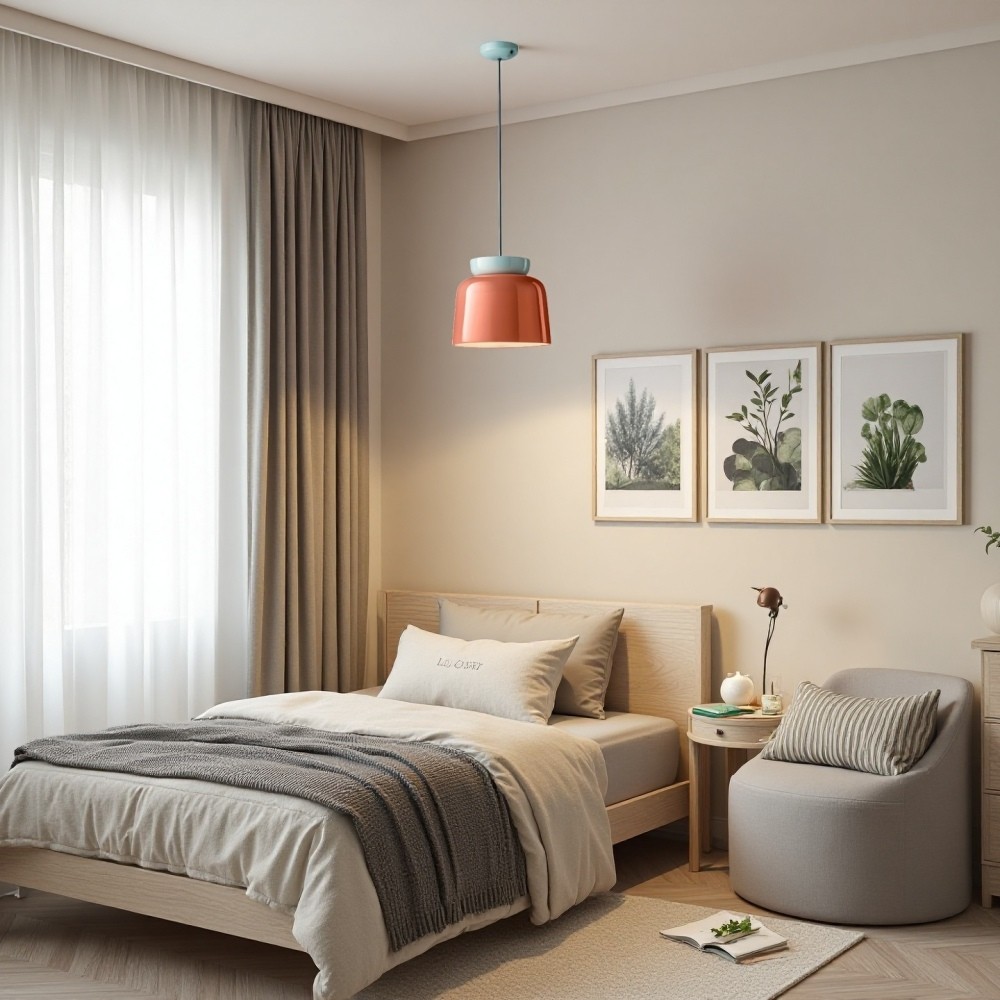 Kleurrijke komvormige Scandinavische hanglamp HL1019