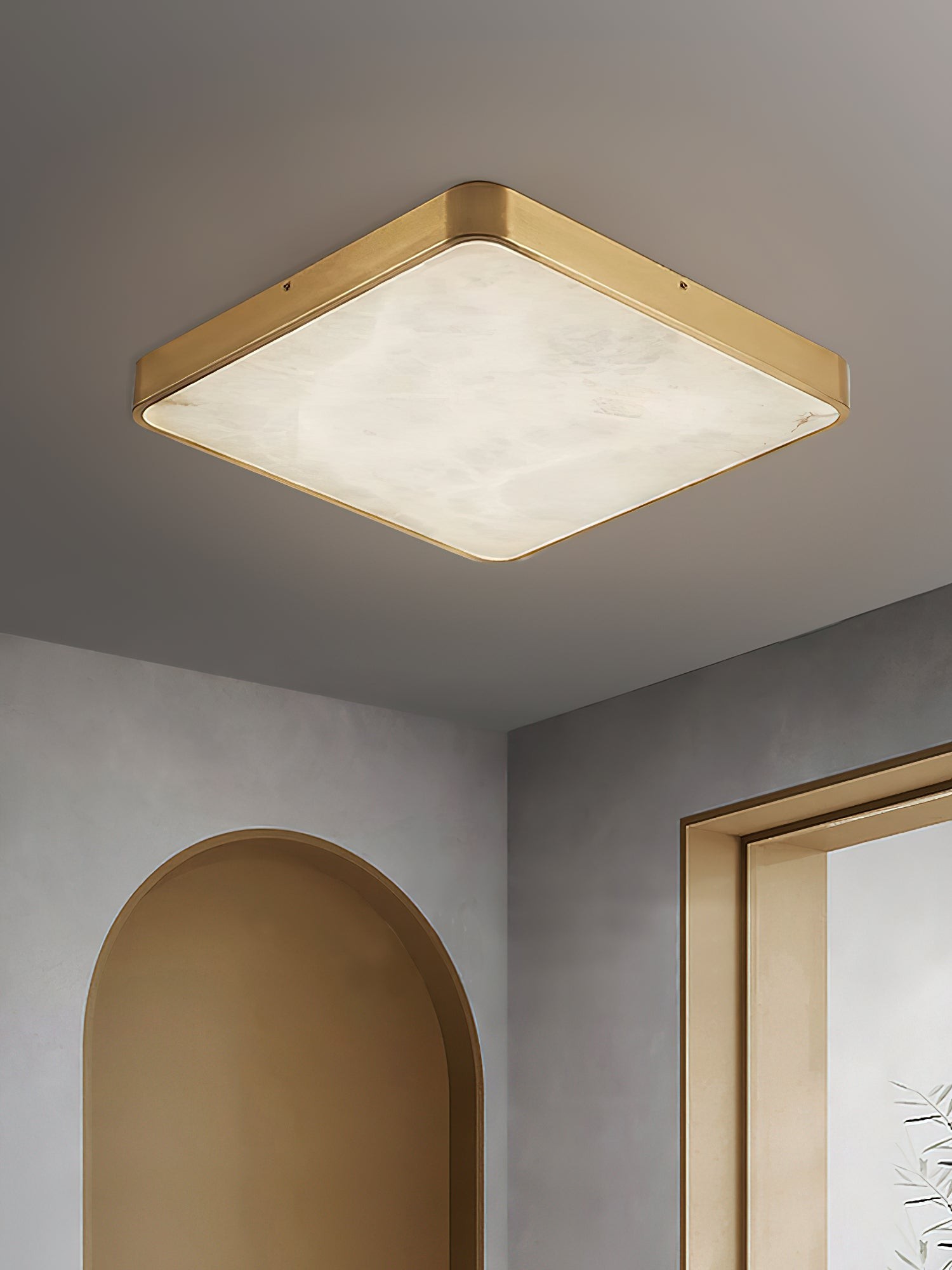Geometrische albasten inbouwplafondlamp HL2984