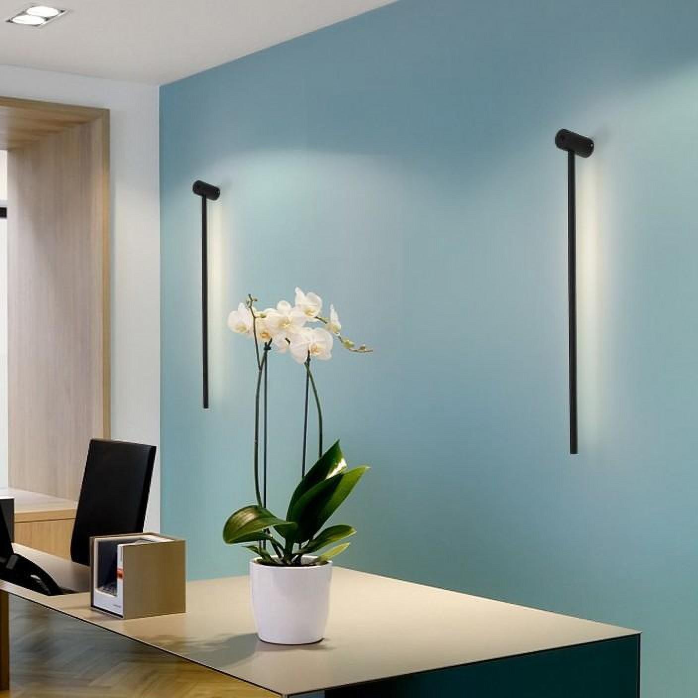 Moderne Industriële Zwarte Lineaire LED Binnen Wandlampen HL182