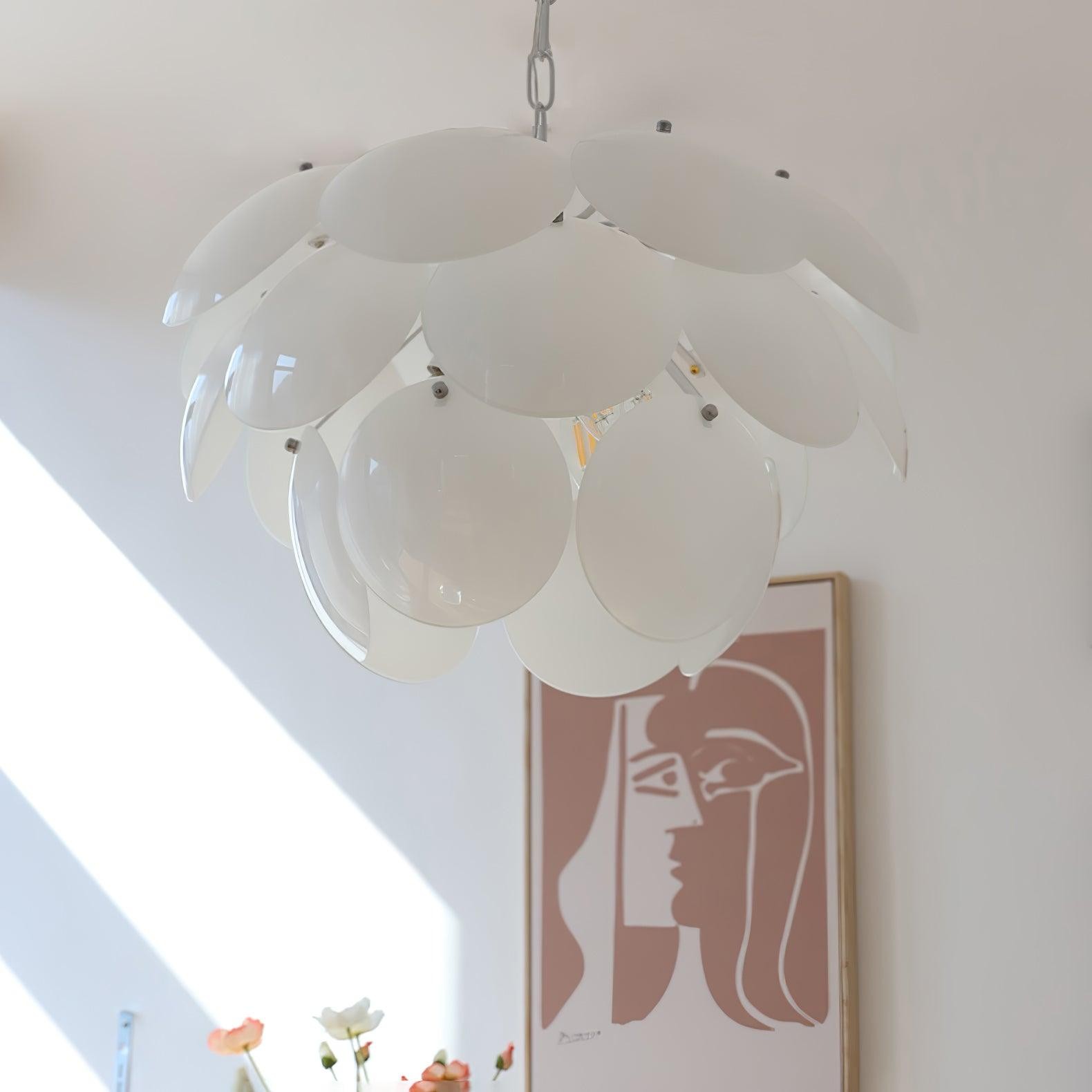 Luxe mode lichtgevende bloemblaadjes glazen kroonluchter HL581