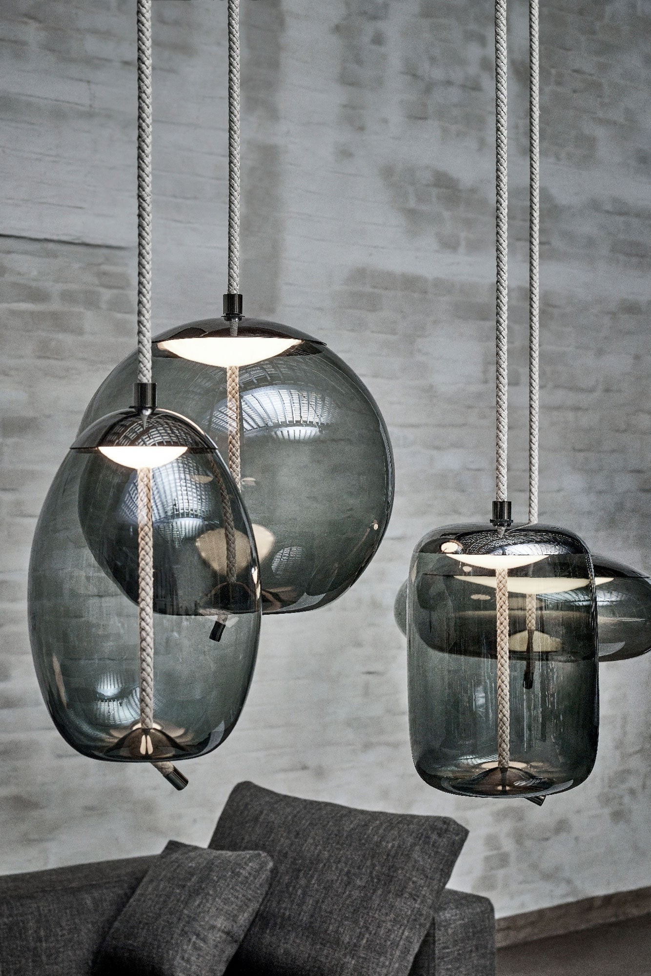 Moderne geblazen glazen hanglampen HL1198