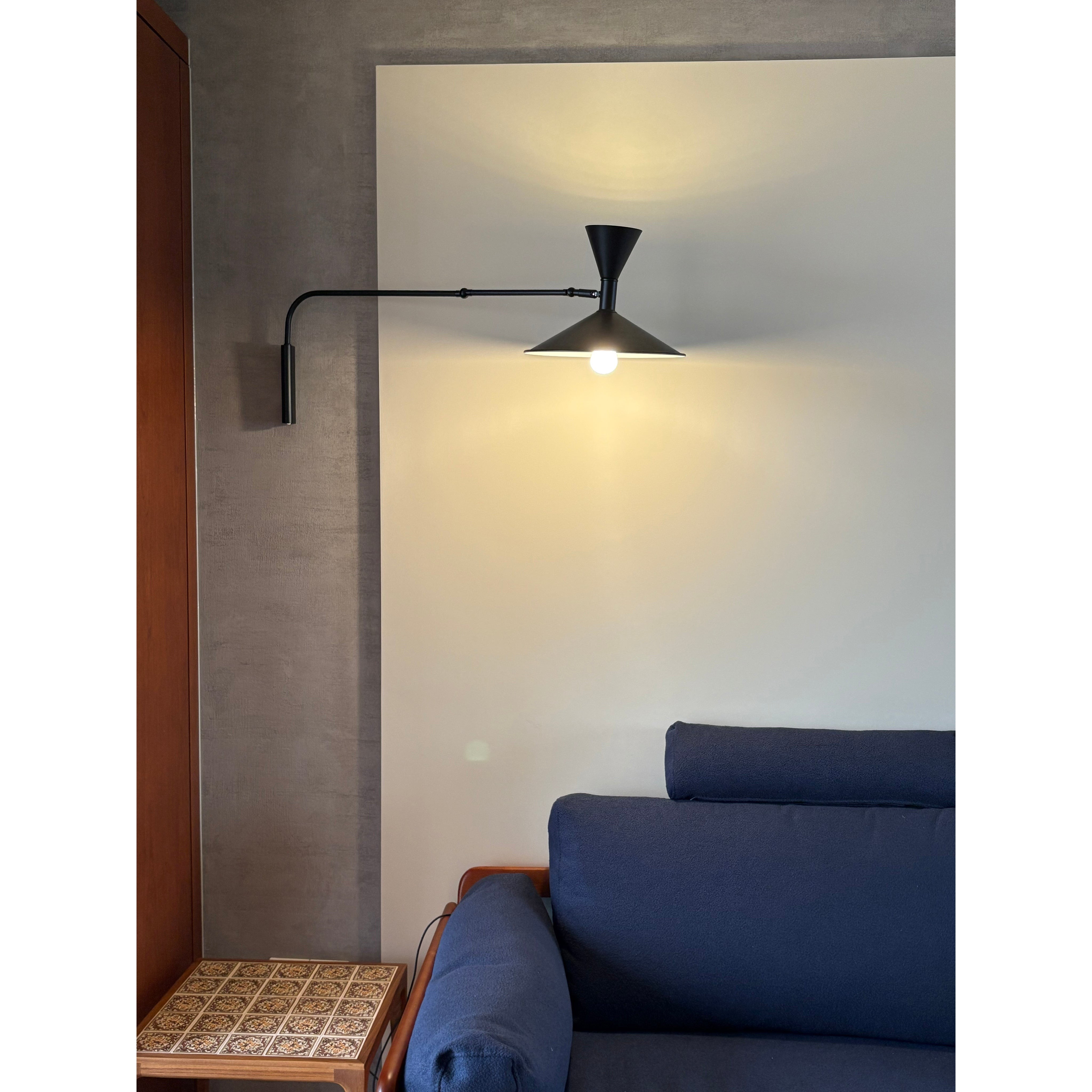 Marseille zwenkarm wandlamp met stekker HL3276