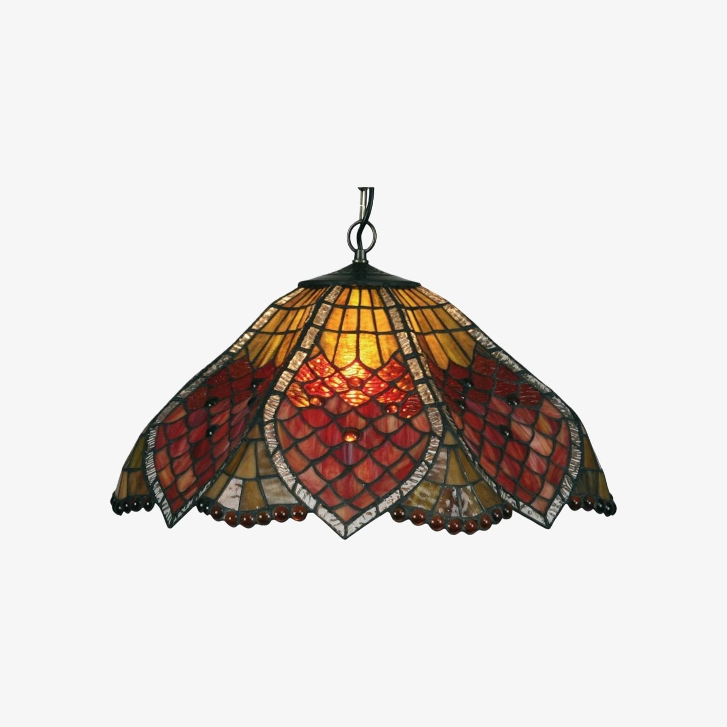 TF Orsino Vintage Art Deco Hanglamp - Verlichting van getextureerd glas voor slaapkamers en hallen HL2095