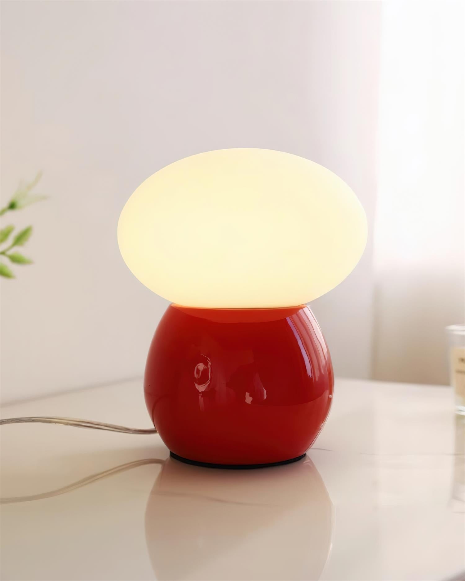 Moderne crèmekleurige paddestoel tafellamp HL904