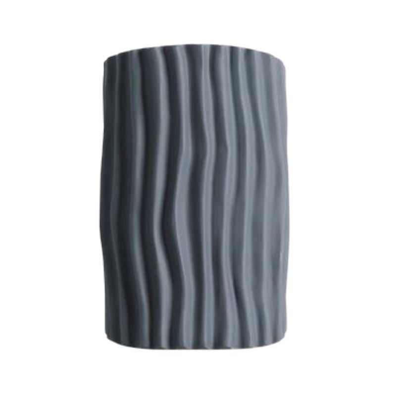 Cilinder geribbelde wandlamp van hars HL224