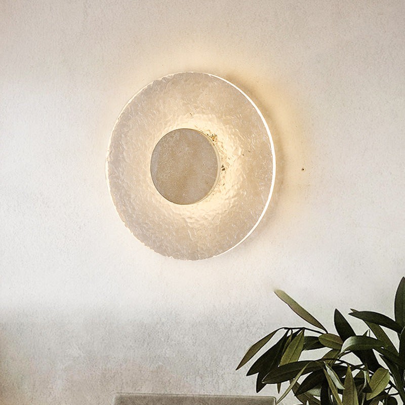 Creatieve wandlamp van glas en travertijn HL1280