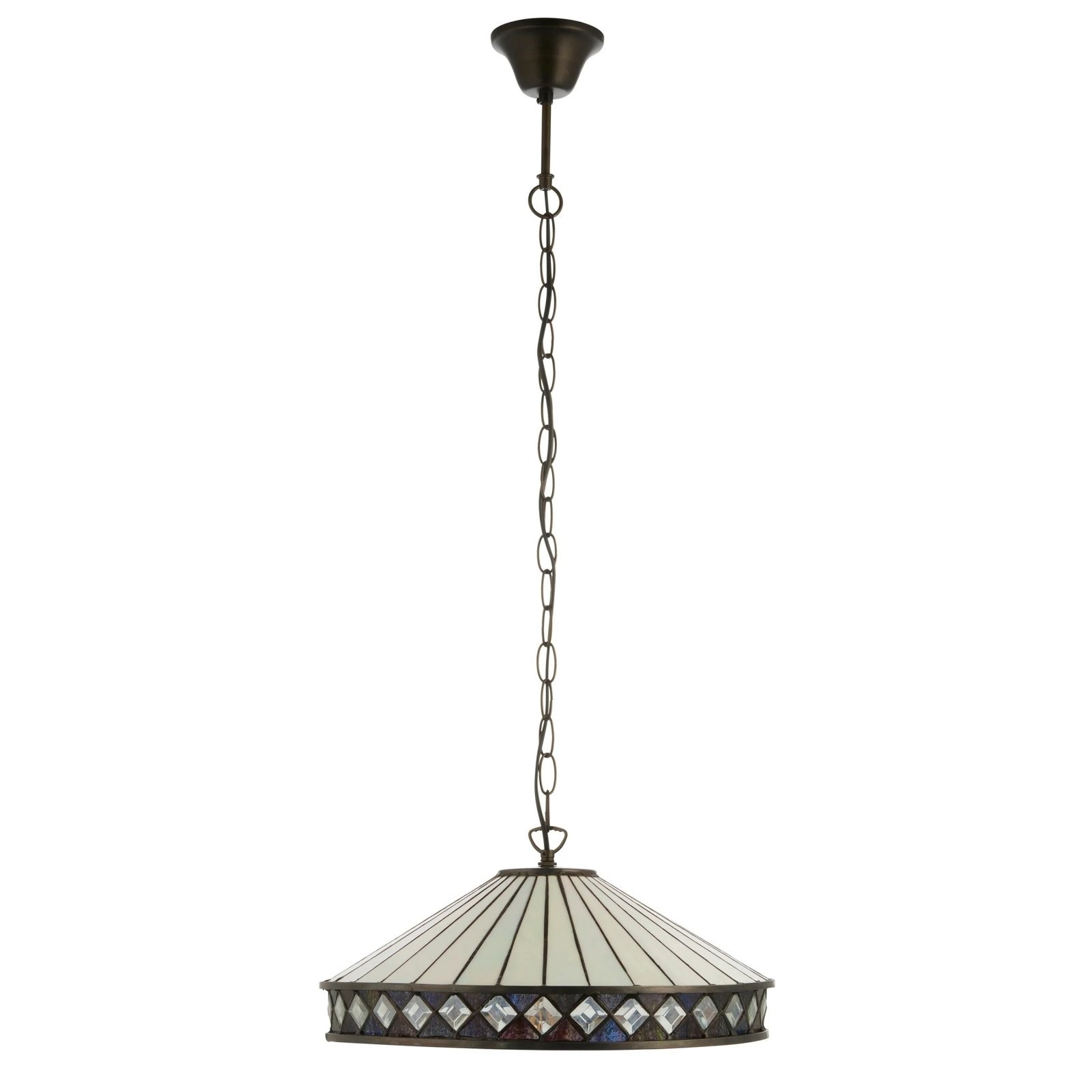 TF Fargo hanglamp - Verlichting in Tiffany-stijl met een Art Deco kap en verstelbare ketting HL2165
