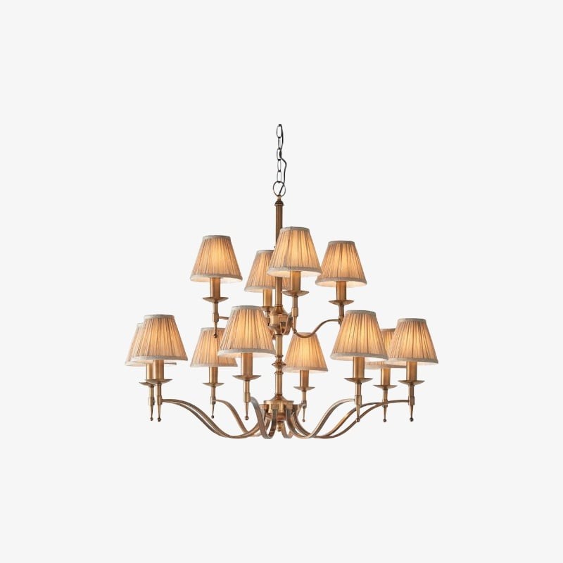 Tela Tijdloze Klassieke Elegante Stanford Kroonluchter met Meerdere Armen - Metalen Stoffen Verlichting voor Woonkamer HL2009