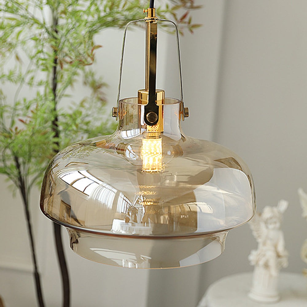 Moderne, uniek gevormde glazen hanglamp voor een aquarium HL1401