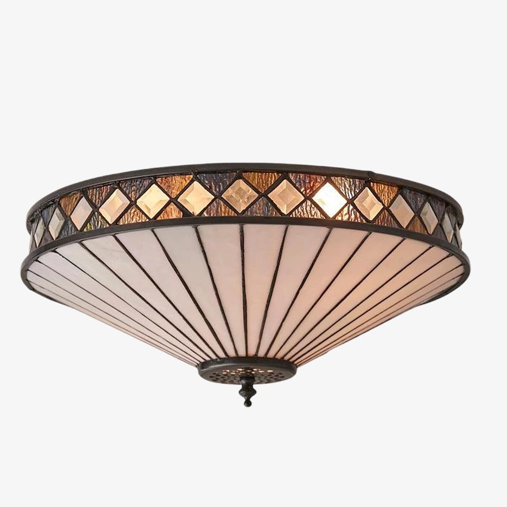 Fargo Tiffany Artistieke Kristallen Plafondlamp voor Woonkamer HL1824