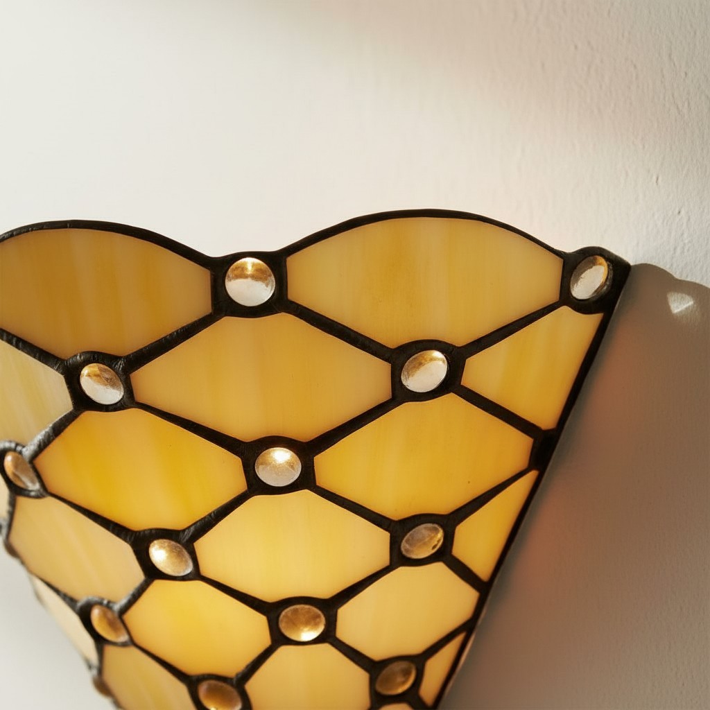 TF Pearl Elegante Glazen Wandlamp - Wandlamp voor Woonkamer, Slaapkamer of Hal HL2018