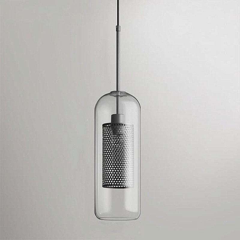 Vintage Glazen Hanglamp Industriele Woonkamer HL41