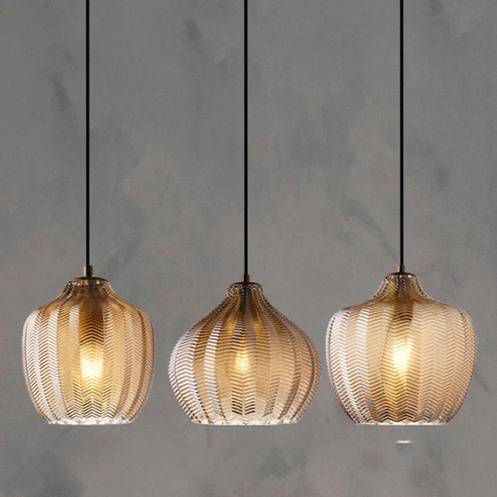 Hanglamp in golvend glas in Scandinavische stijl HL1242