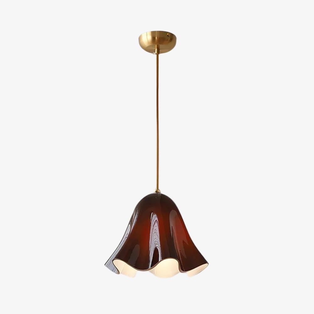 Bellina Artistieke Glazen Hanglamp - Moderne Bloei Geïnspireerde Hangende Plafondlamp HL1641