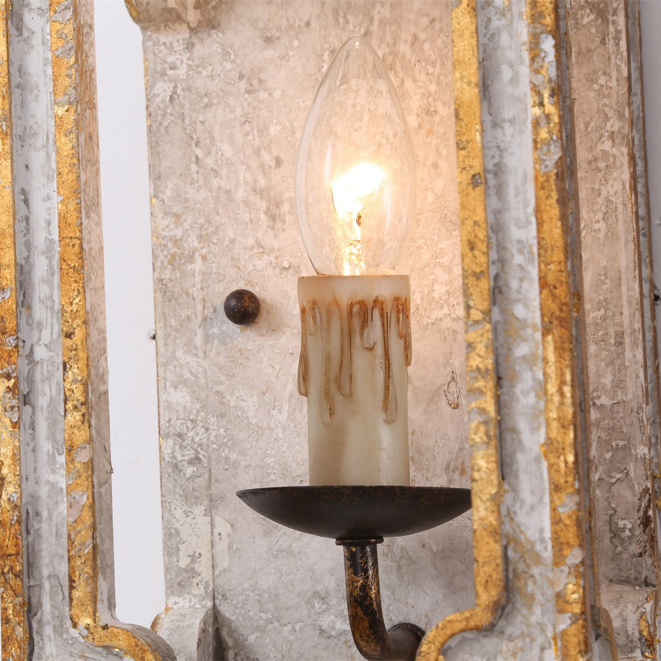 Boho rustieke kubusvormige wandlamp HL3183