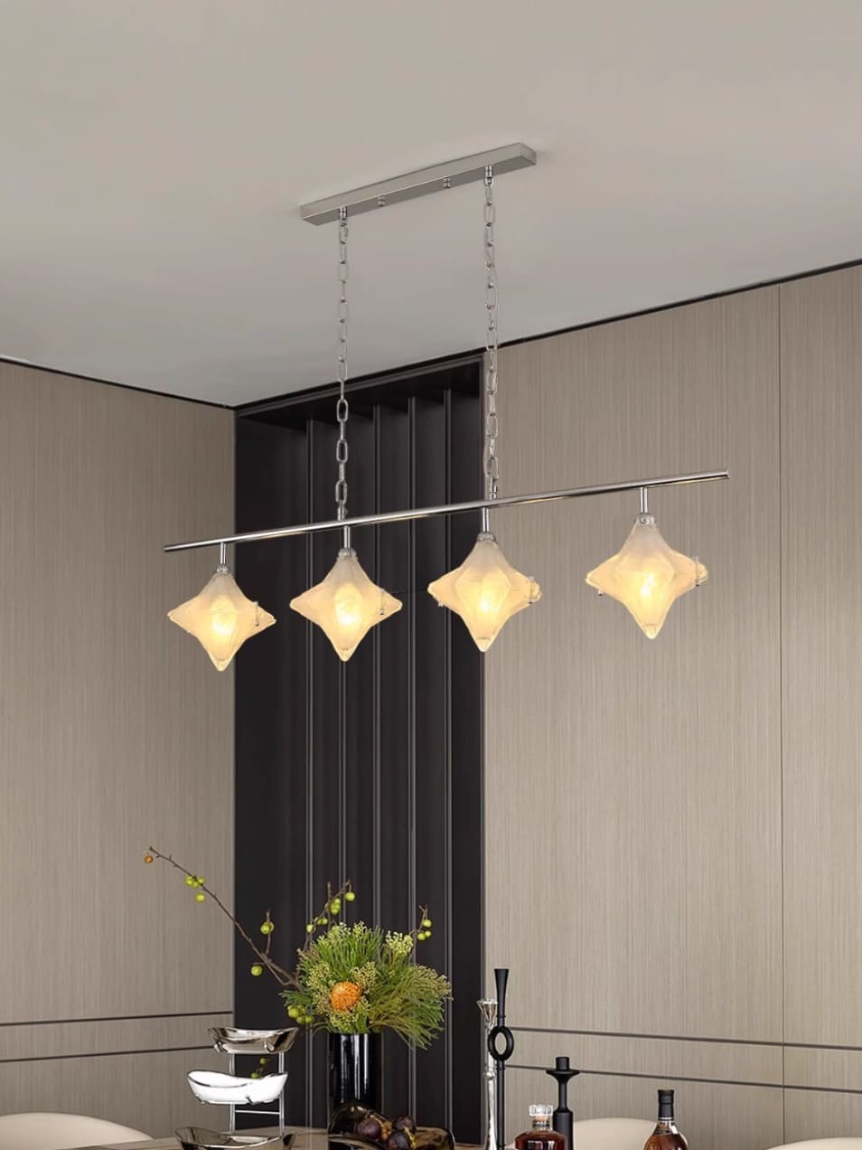 Art Deco Star Lineaire Hanglamp - Elegante Verlichting voor Keukeneiland - Astris Cassiopeia HL1798