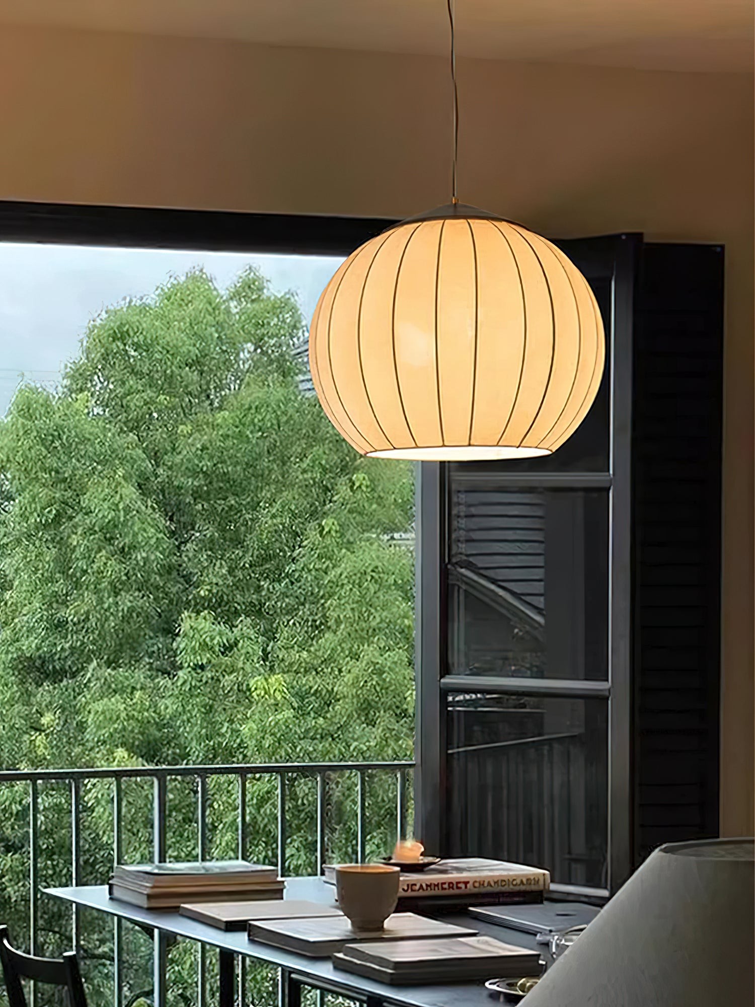 Japanse stijl stoffen lantaarn hanglamp HL547