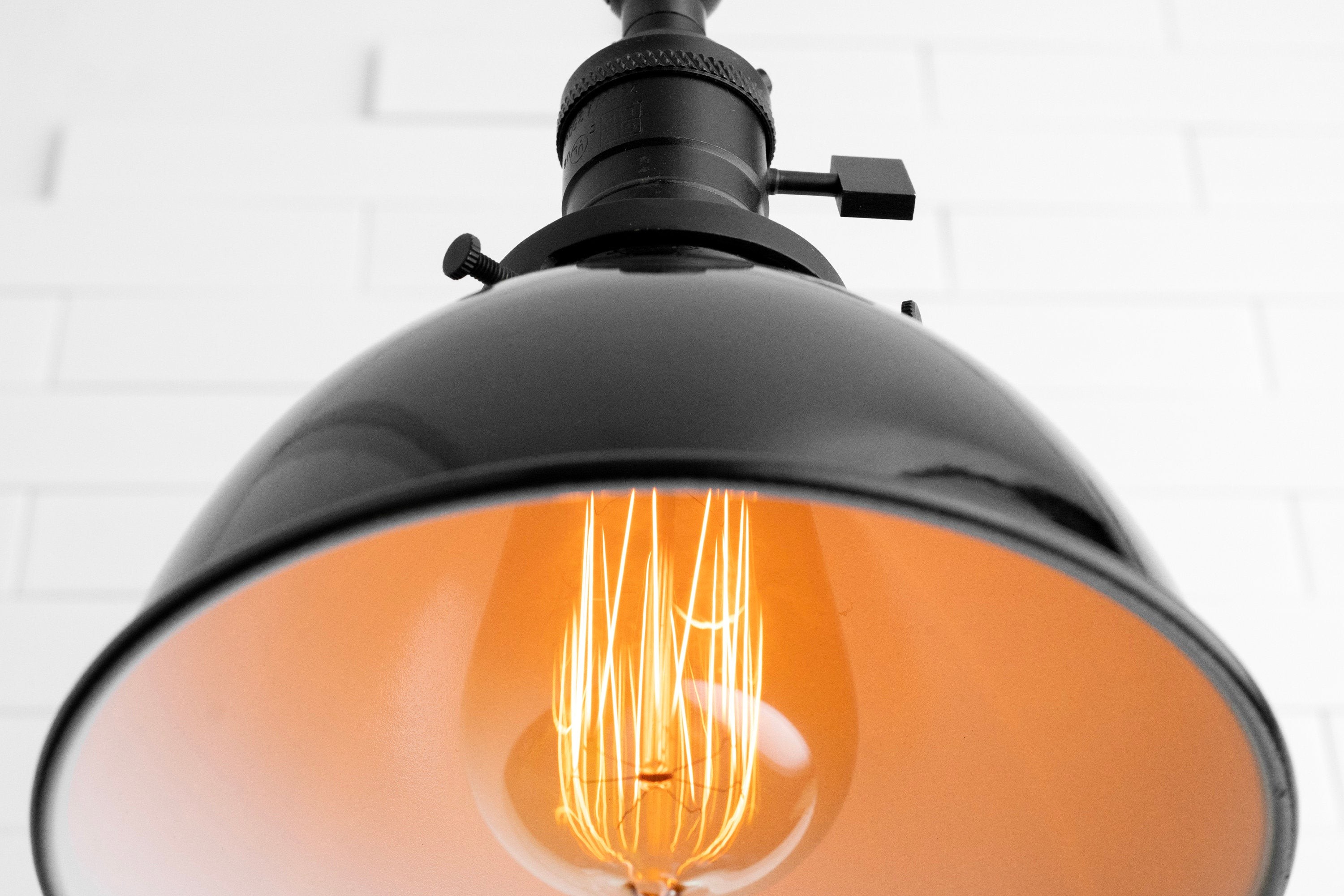 Conique metalen vintage industriële wandlamp met zwenkarm - verstelbare koepelvormige kap voor studie HL1675