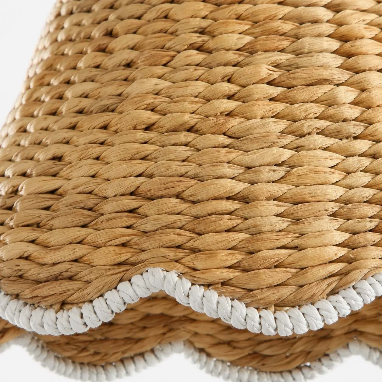 Ruvest Farmhouse plafondlamp met vlakke montage - Gegolfd rotan voor warme interieurs HL2274