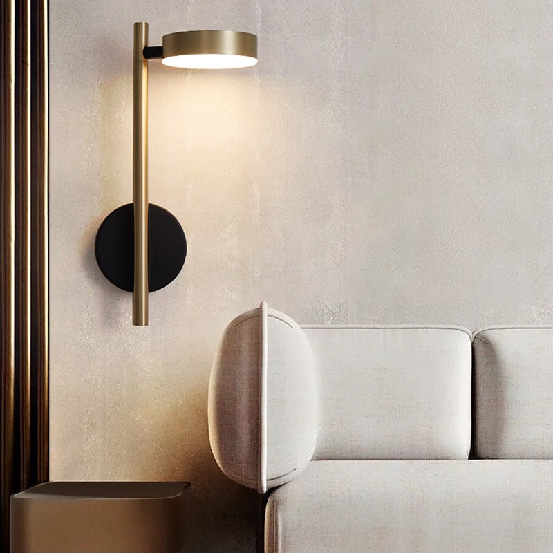 Italiaanse eenvoudige ronde metalen wandlamp HL453